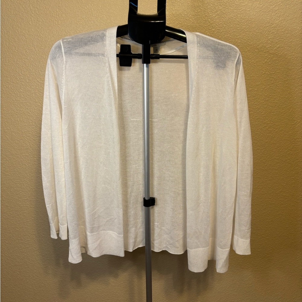 Elegant White‎ Women's Sweater Sheer Cardigan
